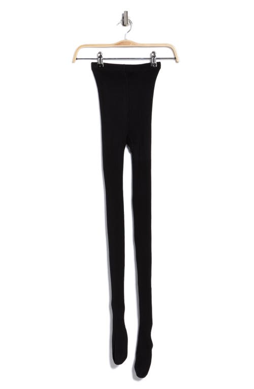 Nordstrom Rack Rib Sweater Tights In Black