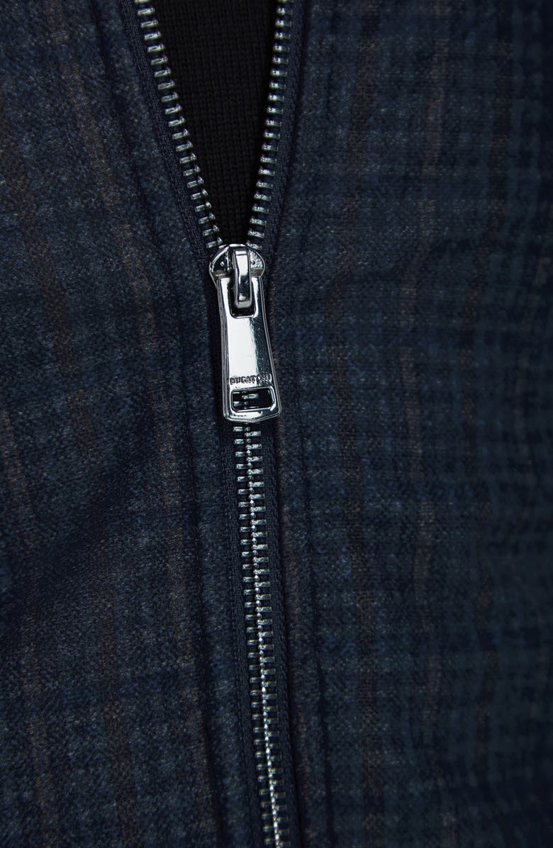 Bugatchi Plaid Bomber Jacket, Alternate, color, 