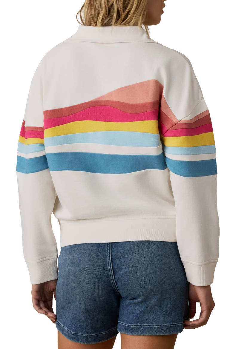 Soleil Quarter Zip Organic Cotton Terry Sweatshirt, Alternate, color, SUNDRIFT DUNE SOLEIL