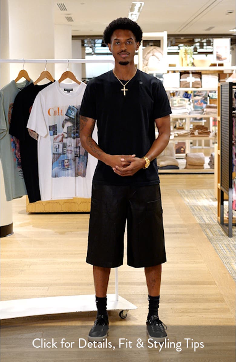 Y2K Baggy Faux Leather Shorts, sales video thumbnail