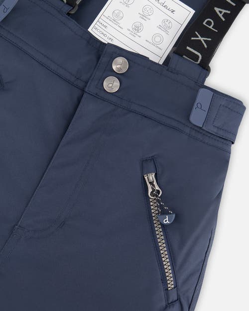 Deux Par Deux Kids Gender Inclusive Solid Play Snow Pants In Blue