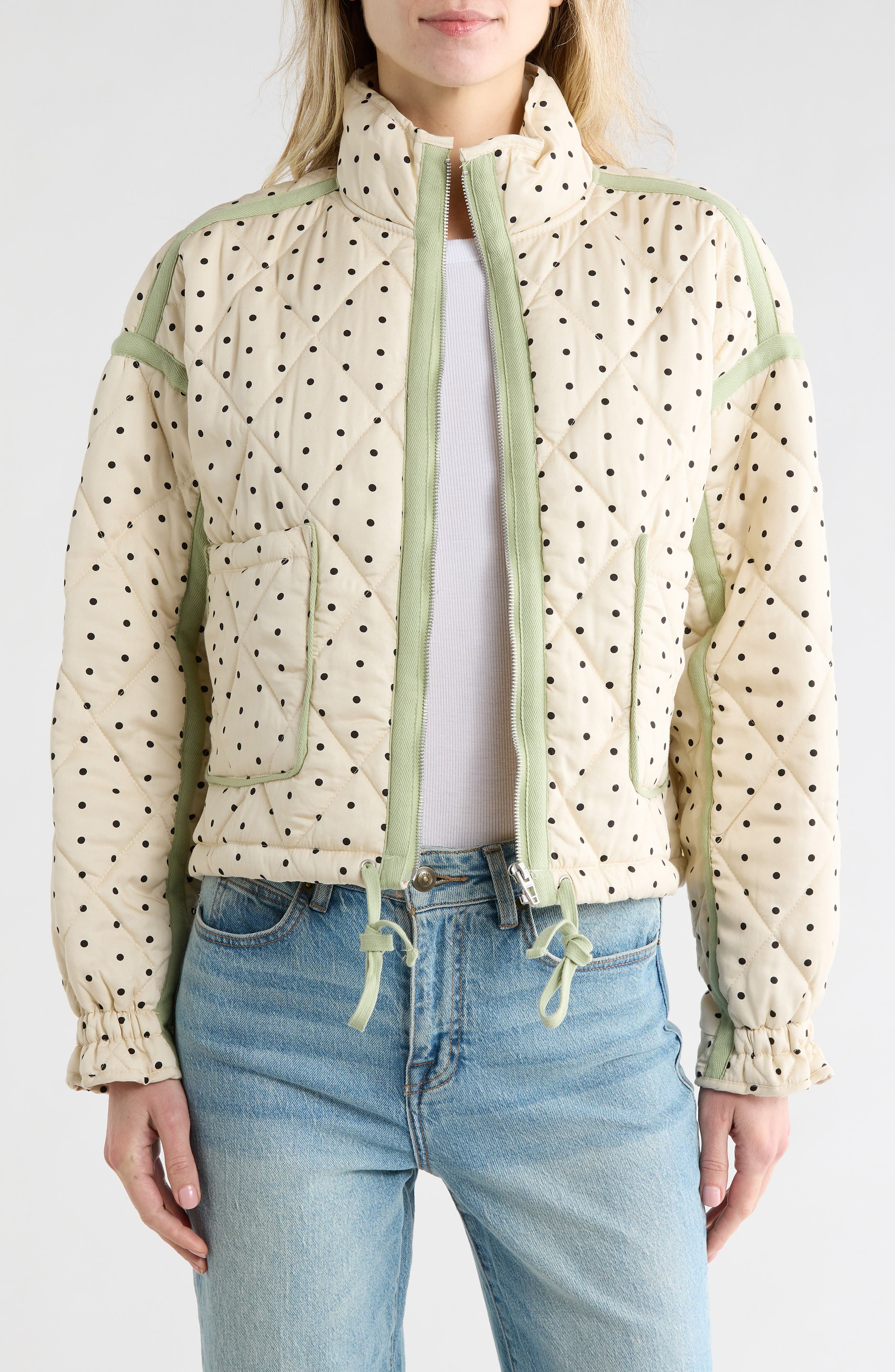 Cropped Quilted Jacket - image 5