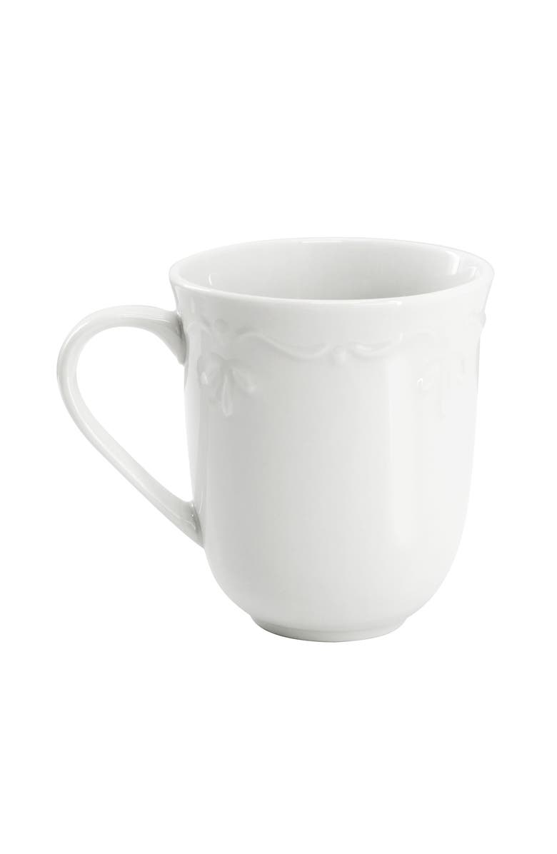 Elama Henryi 16 Piece Porcelain Dinnerware Set, Alternate, color, White