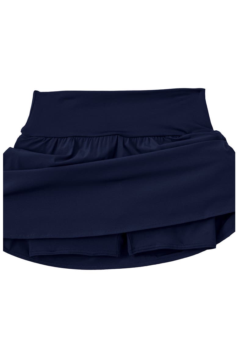 Pinchless Mini Swim Skort, Alternate, color, Deep Sea Navy