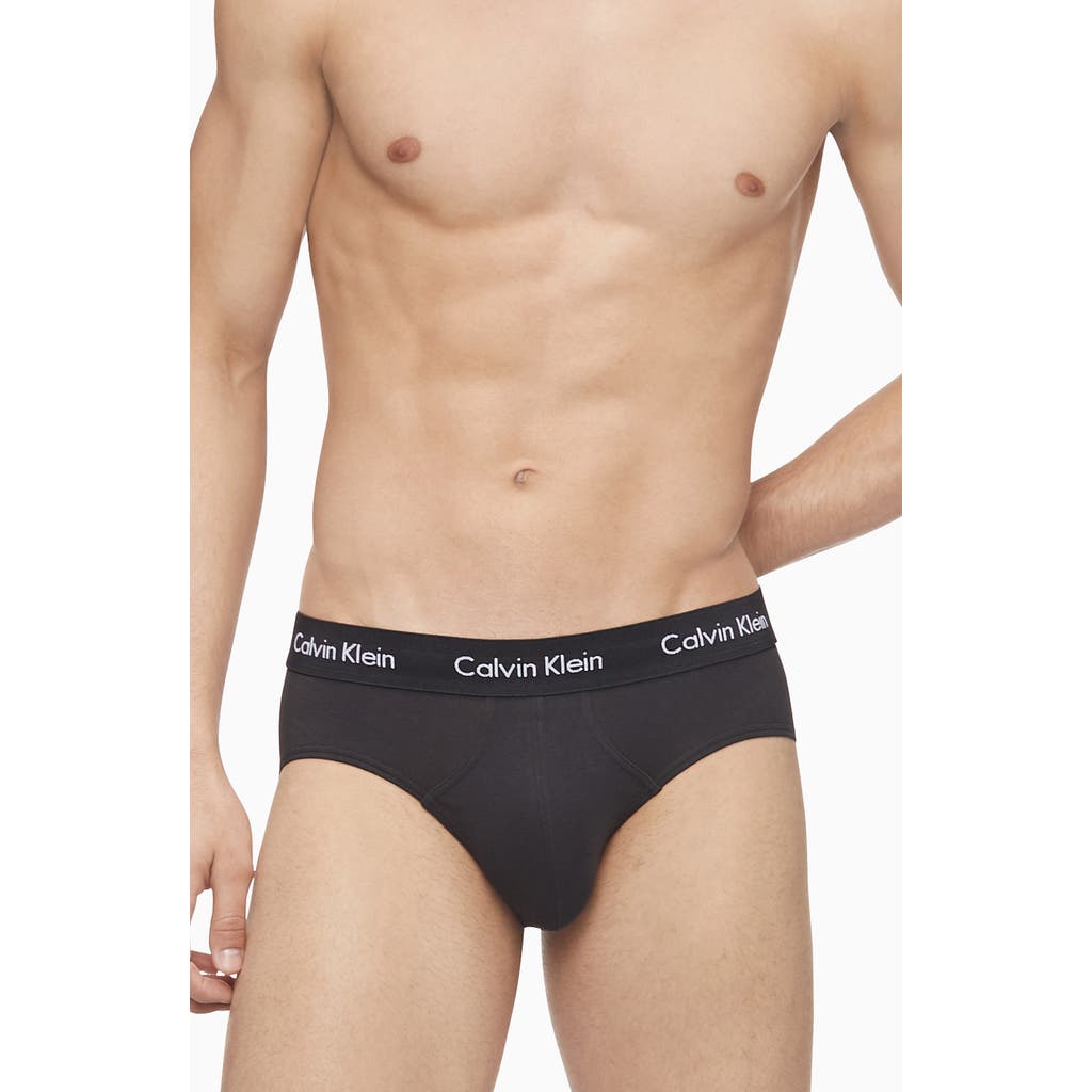 Calvin Klein 3-pack Stretch Cotton Briefs In Black