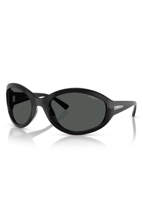 Vogue 65mm Oversize Oval Sunglasses In Black