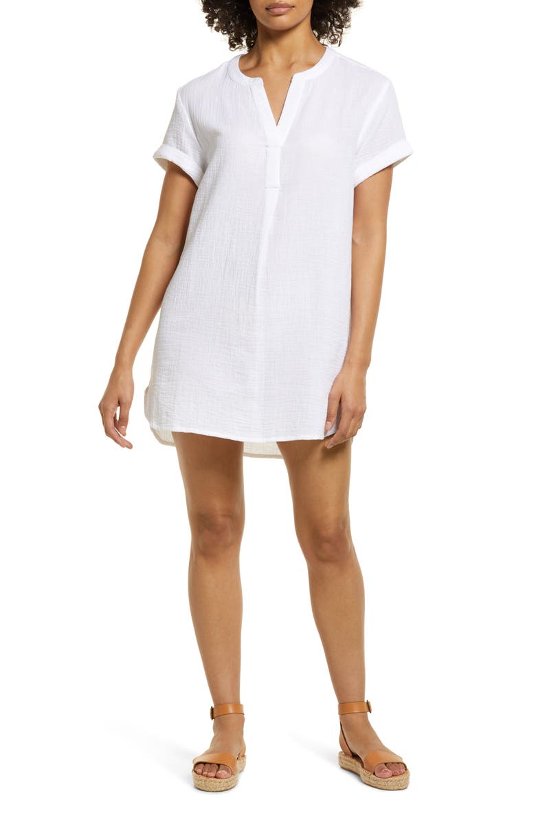 beachlunchlounge Marley Cotton Gauze Dress, Main, color, 