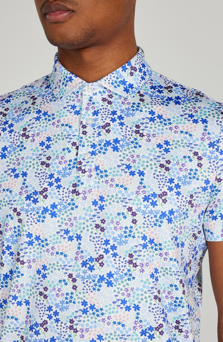 Redvanly Rhodes Floral Performance Golf Polo, Alternate, color, 