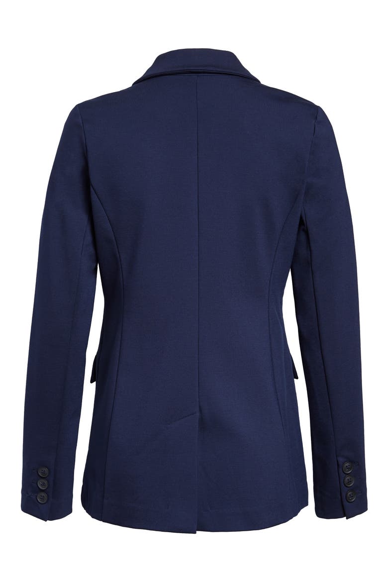 One-Button Ponte Jacket, Alternate, color, NAVY PEACOAT