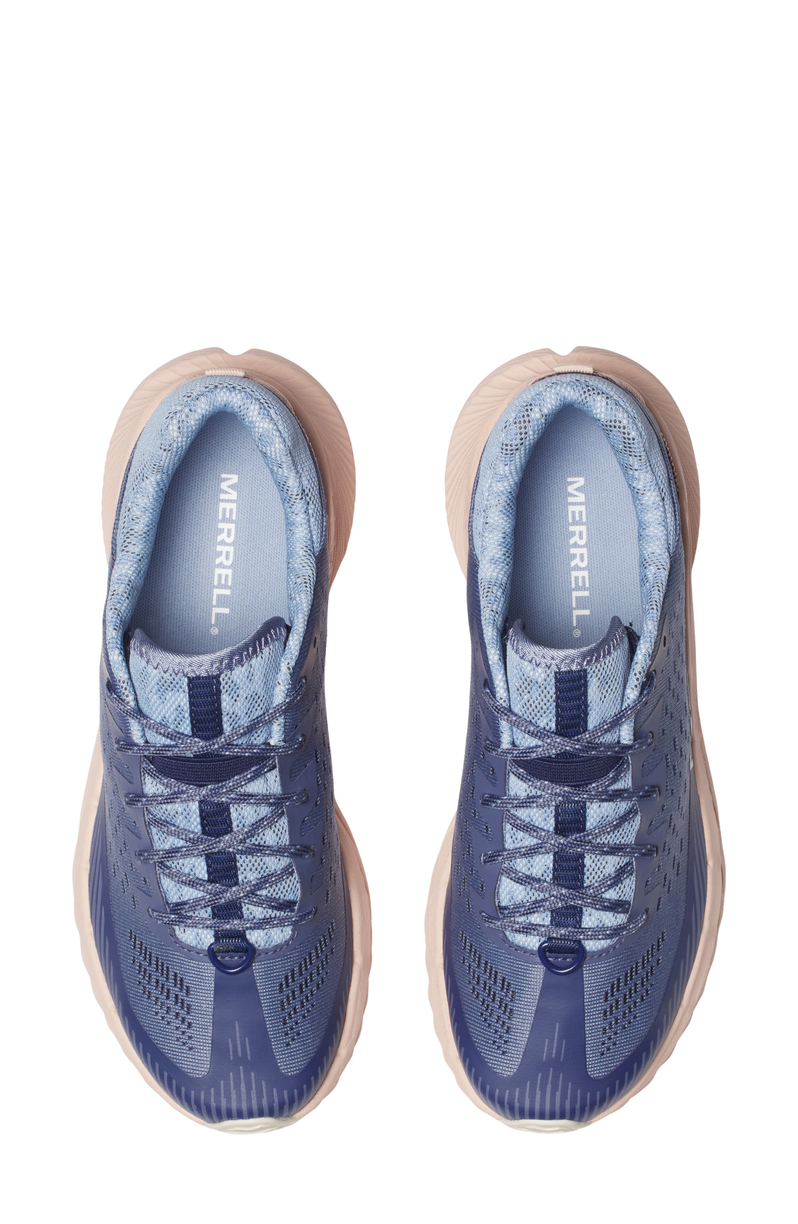 Merrell Agility Peak 5 Running Shoe, Alternate, color, Indigo/Pin