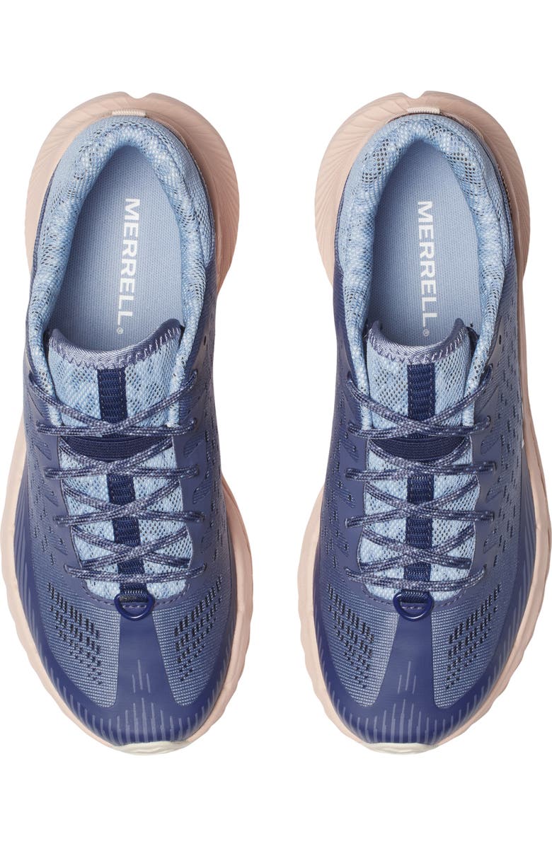 Merrell Agility Peak 5 Running Shoe, Alternate, color, Indigo/Pin