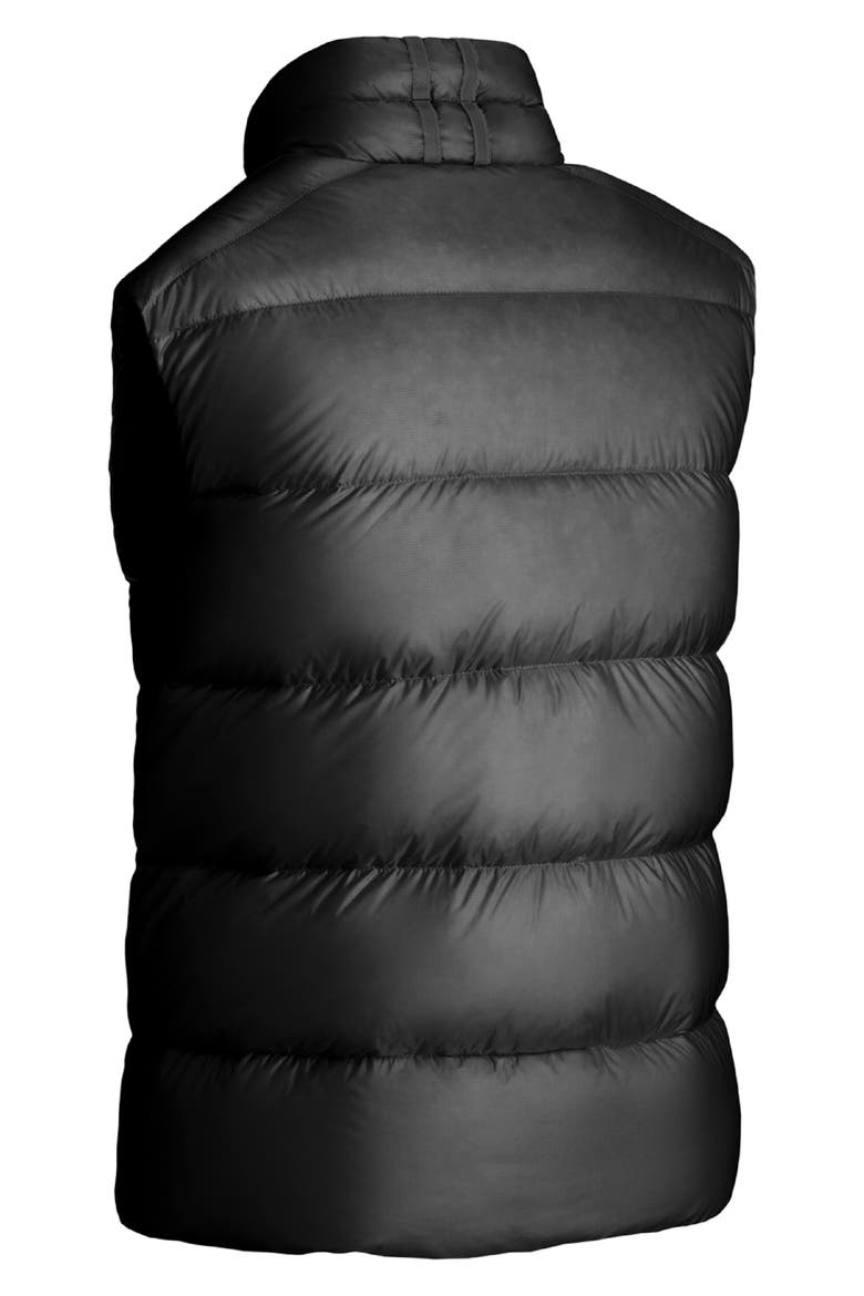 Cypress Water Resistant & Wind Resistant 750 Fill Power Down Recycled Nylon Packable Vest, Alternate, color, BLACK
