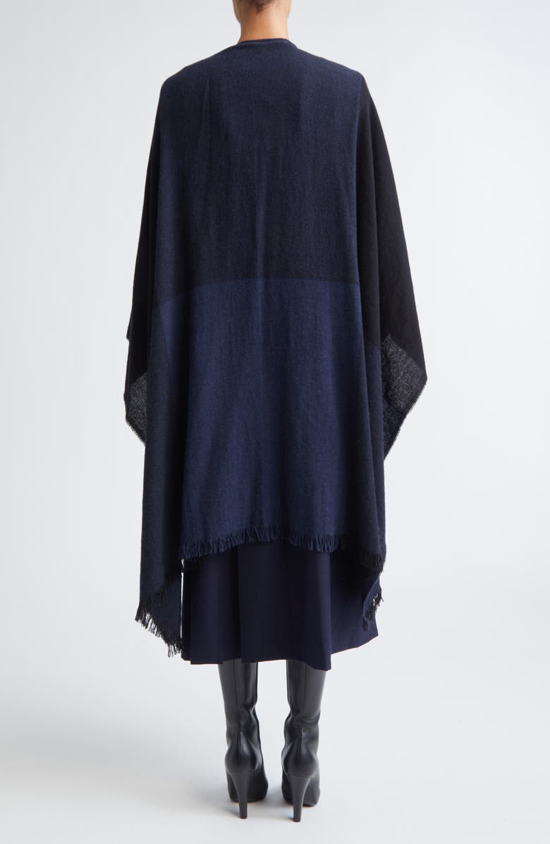 Akris Fringed Wool & Cashmere Cape, Alternate, color, 