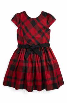 Kids' Plaid Taffeta Party Dress