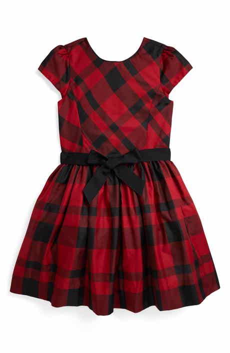 Kids' Plaid Taffeta Party Dress