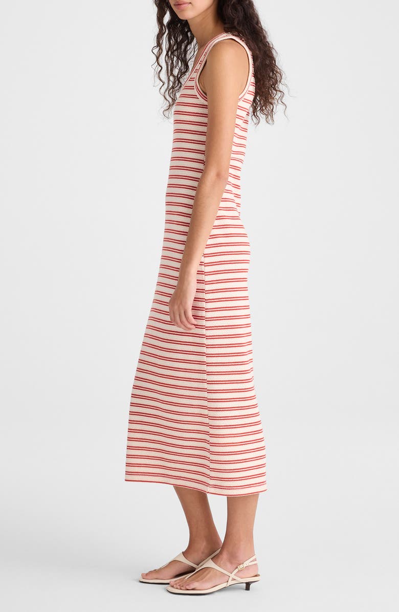 Madewell Scoop Neck Tank Maxi Dress, Alternate, color, Textured Stripe Jacquard