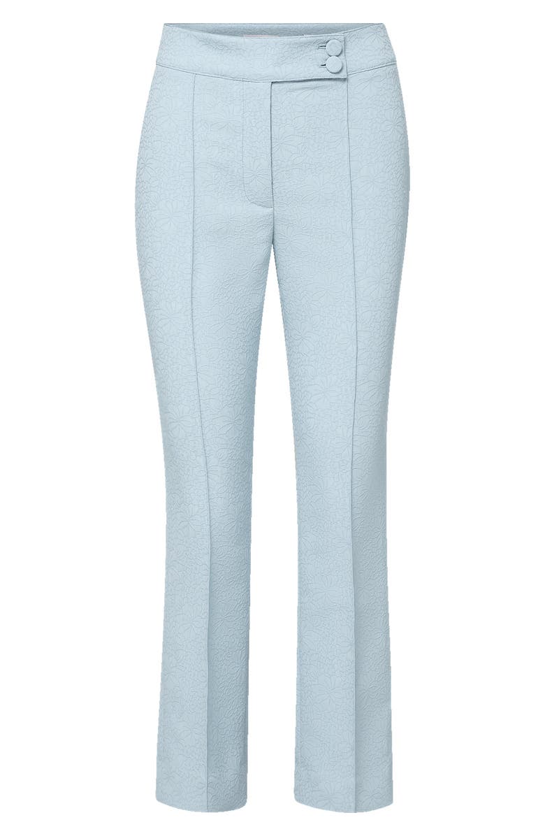 Veronica Beard Dell Pintuck Textured Crop Pants, Alternate, color, Blue Stream