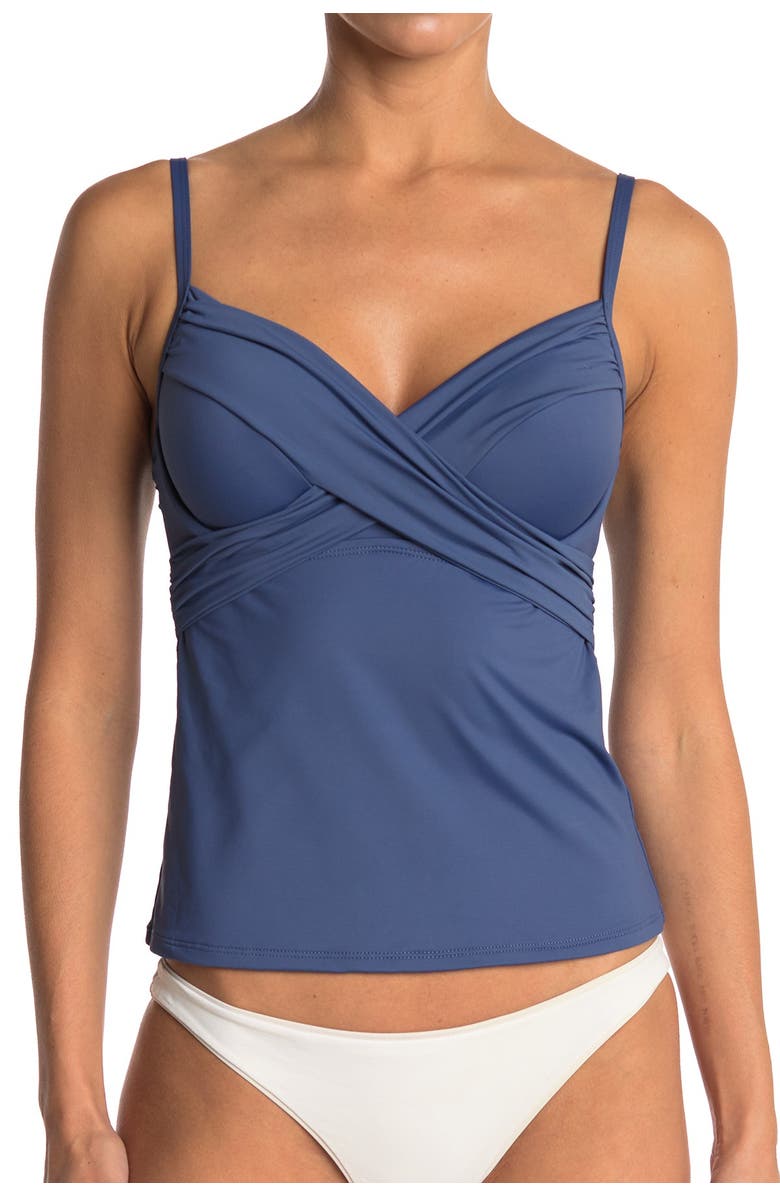 La Blanca Island Goddess Underwire Tankini Top, Main, color, 
