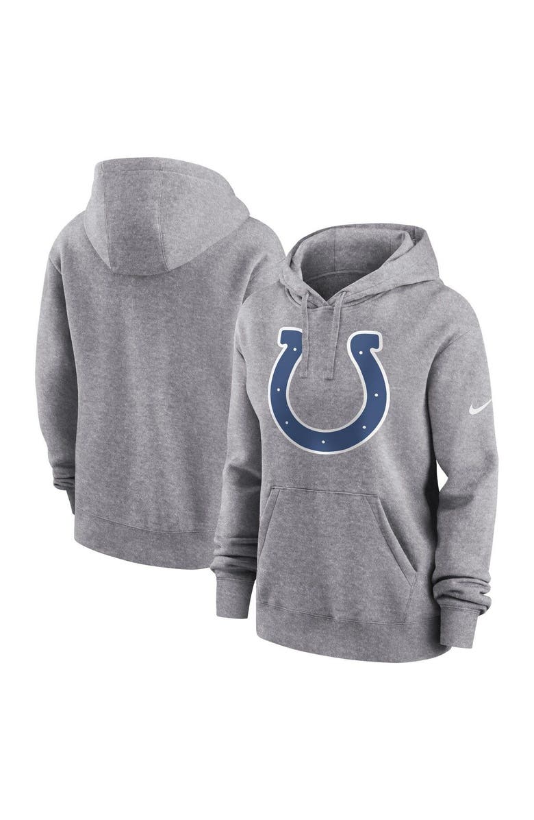 Nike Women's Nike Heather Gray Indianapolis Colts Team Logo Club Fleece Pullover Hoodie, Main, color, Heather Gray