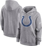 Nike Women's Nike Heather Gray Indianapolis Colts Team Logo Club Fleece Pullover Hoodie