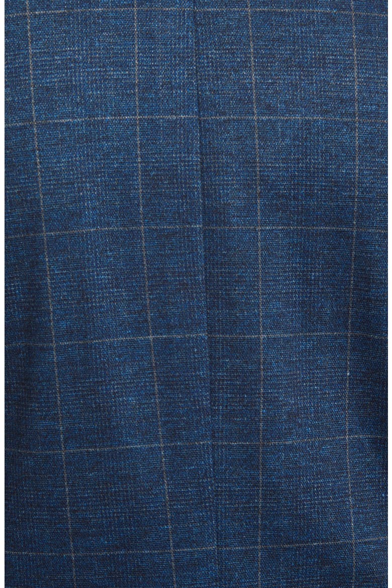 Trim Fit Plaid Stretch Knit Sport Coat, Alternate, color, BLACK BLUE GLEN PLAID PRINT