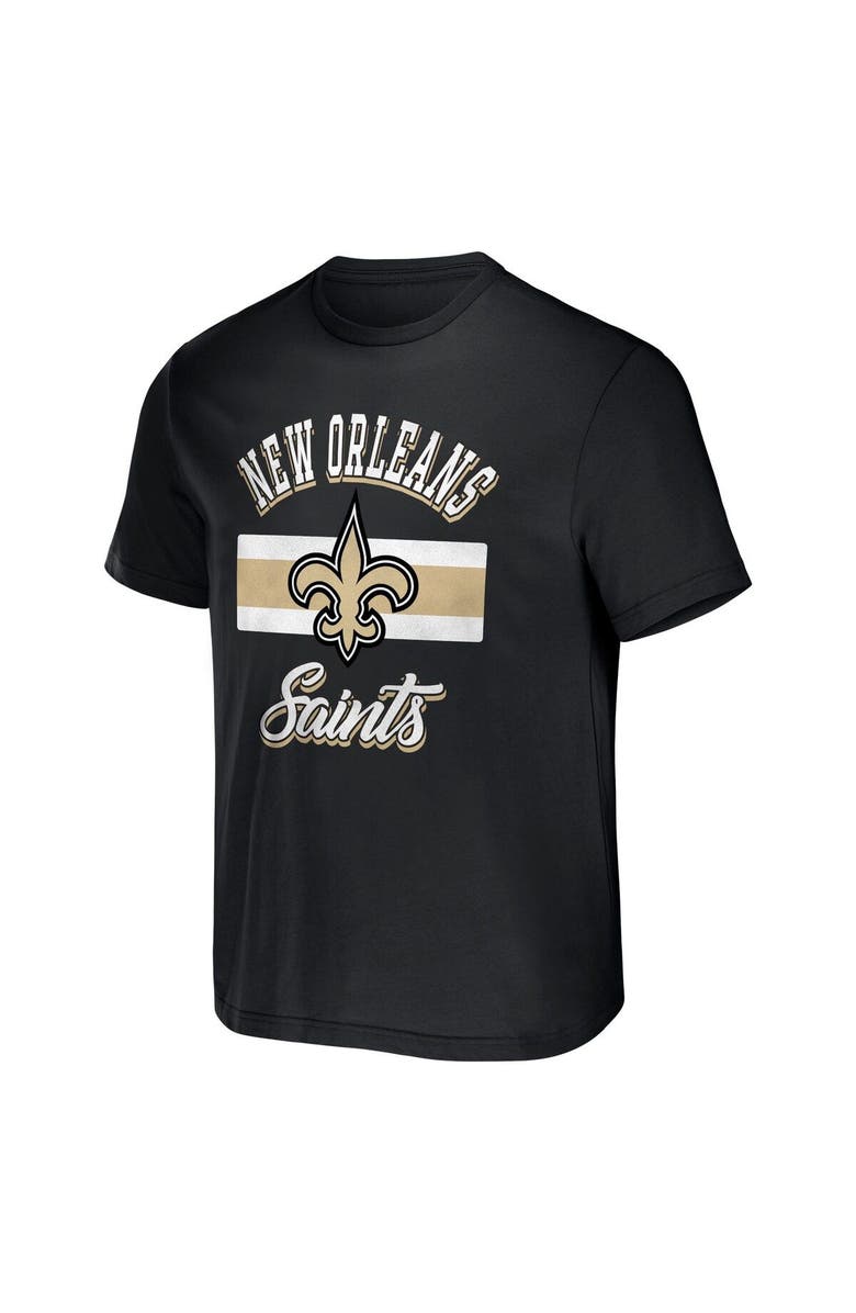 NFL X DARIUS RUCKER Men's NFL x Darius Rucker Collection by Fanatics Black New Orleans Saints Stripe T-Shirt, Alternate, color, Black