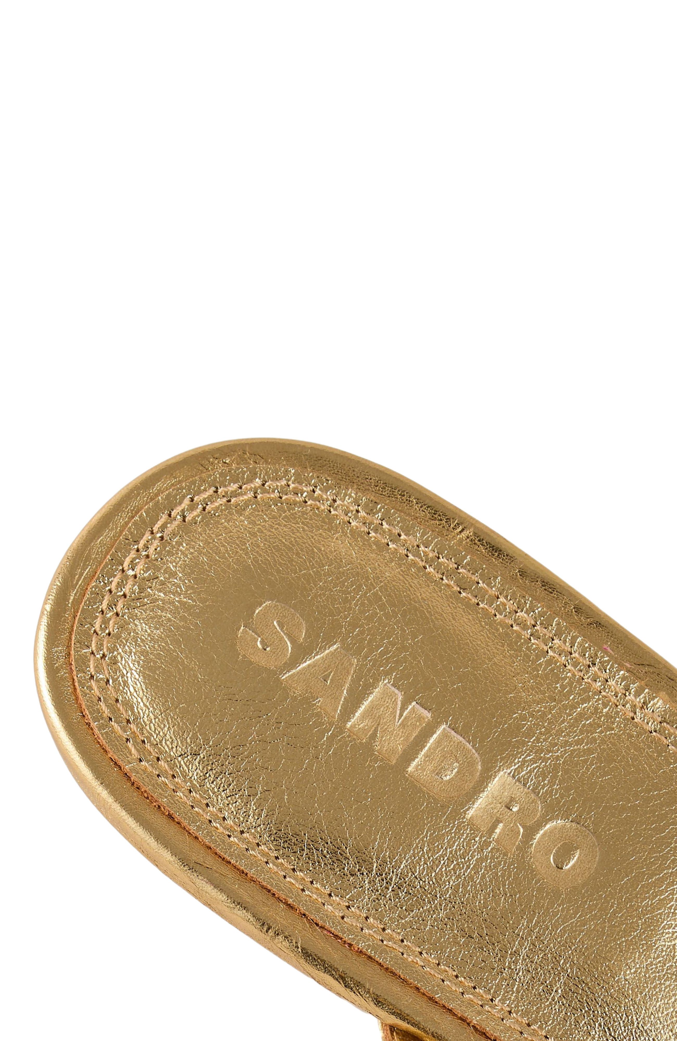 SANDRO Sandals with straps, Alternate, color, Gold