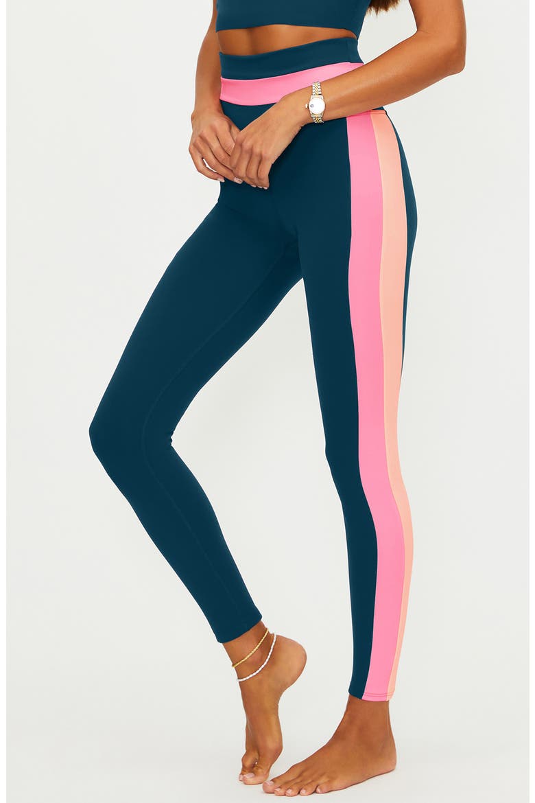Mariella Stripe Leggings, Alternate, color, SEASHELL