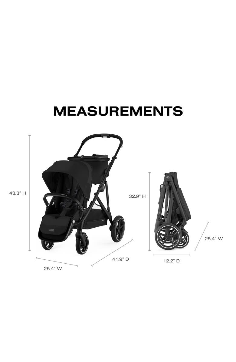 CYBEX Gazelle S Stroller & Cloud G Pro Travel System, Alternate, color, Moon Black/Black