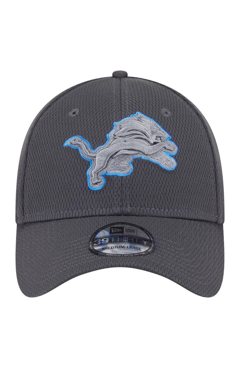 New Era Men's New Era Graphite Detroit Lions  Main 39THIRTY Flex Hat, Alternate, color, 
