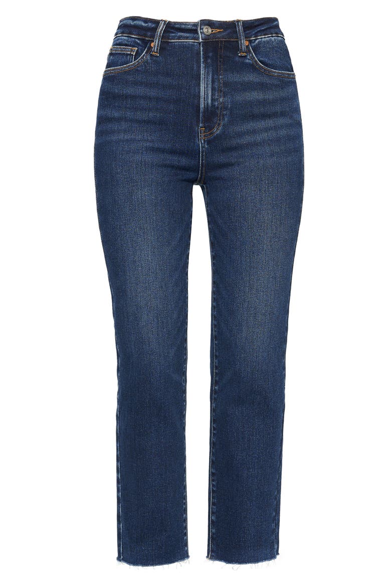 Linda High Waist Ankle Slim Straight Leg Jeans, Alternate, color, DEEP SEA