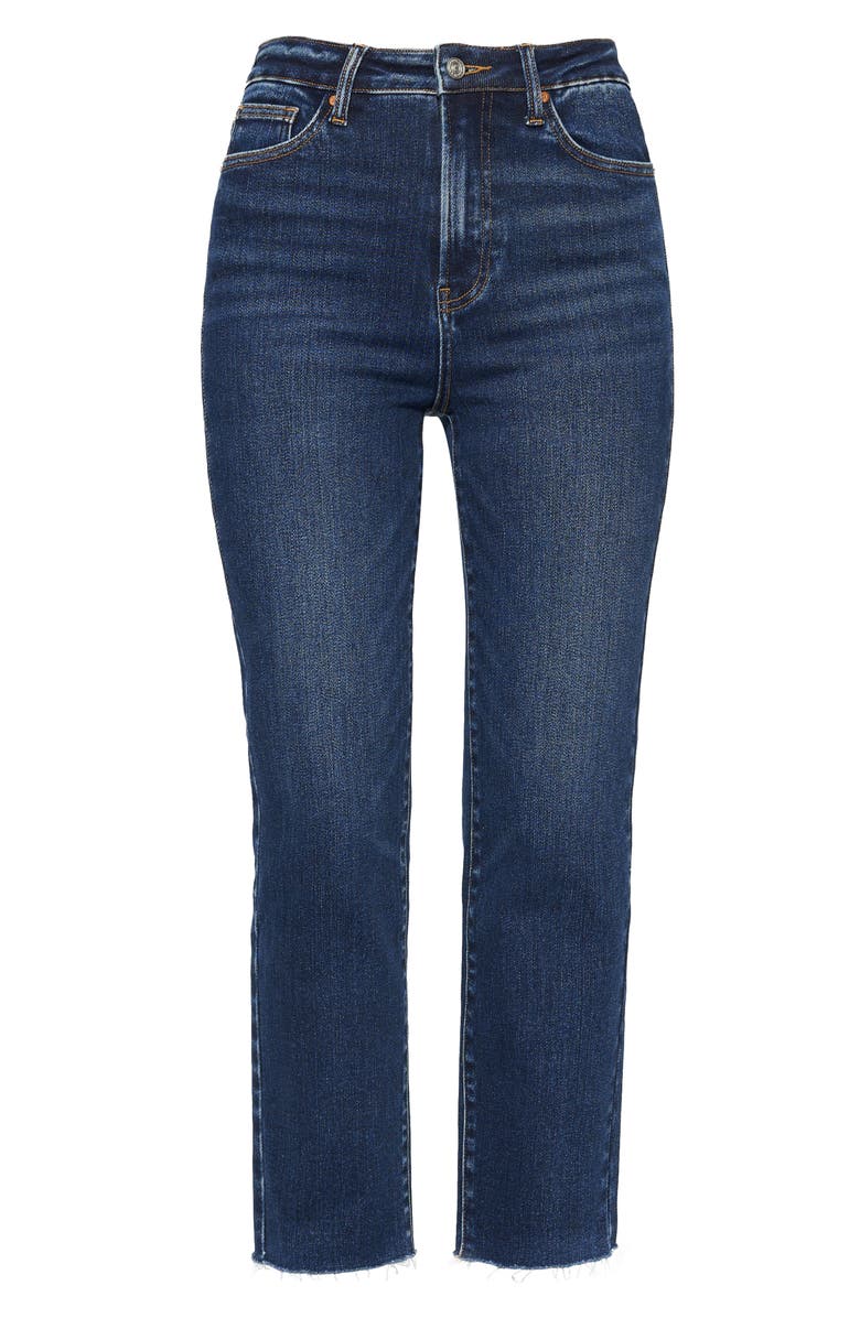 Bayeas Linda High Waist Ankle Slim Straight Leg Jeans, Alternate, color, Deep Sea