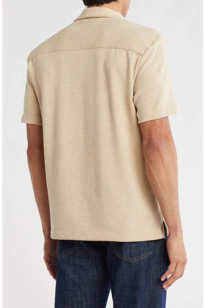 Textured Camp Shirt, Alternate, color, SAND