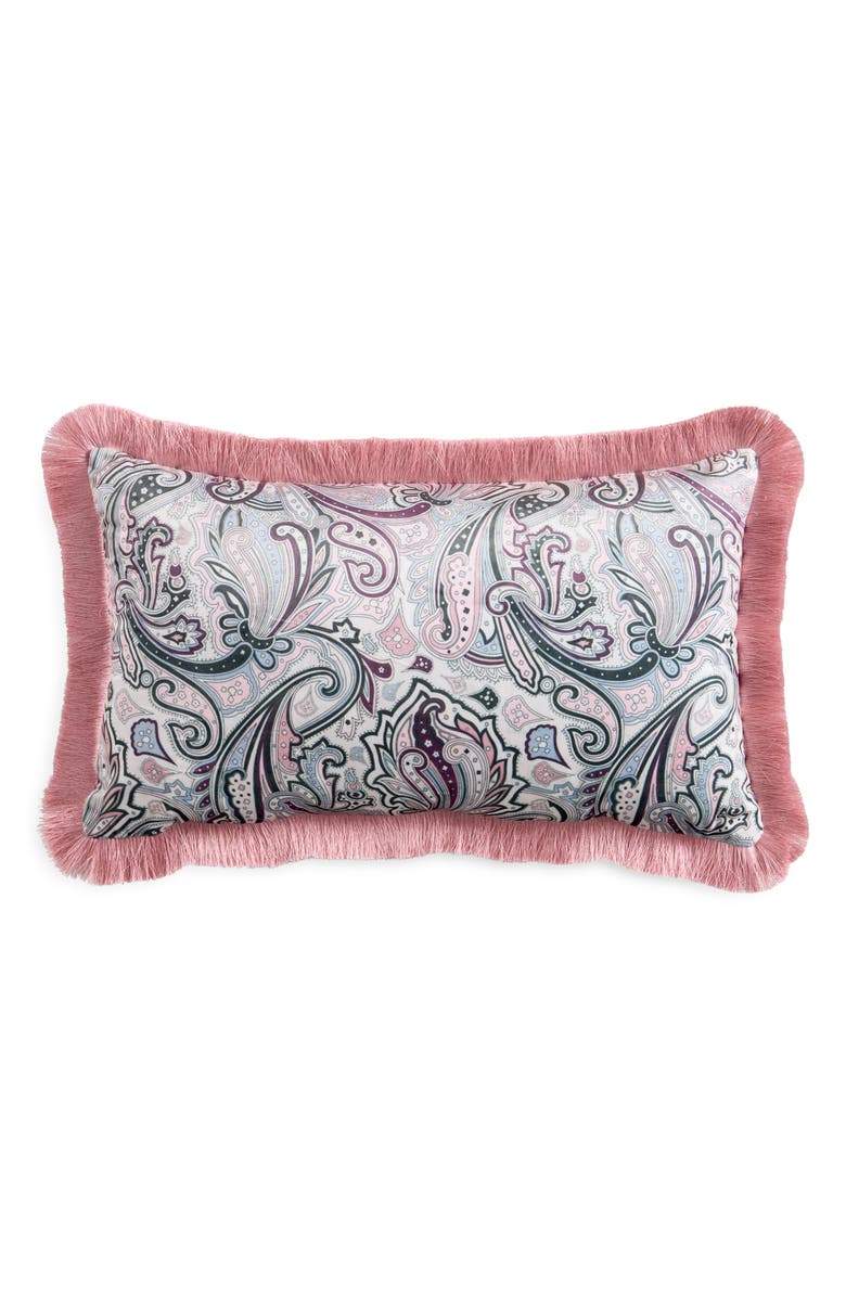 Ted Baker Paisley Velvet Accent Pillow, Main, color, Mauve