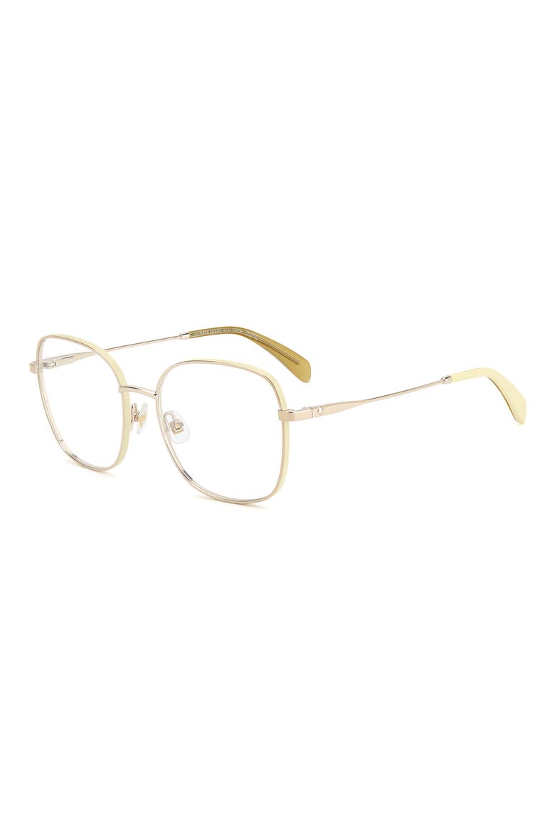 josee 53mm square reading glasses, Alternate, color, YELLOW