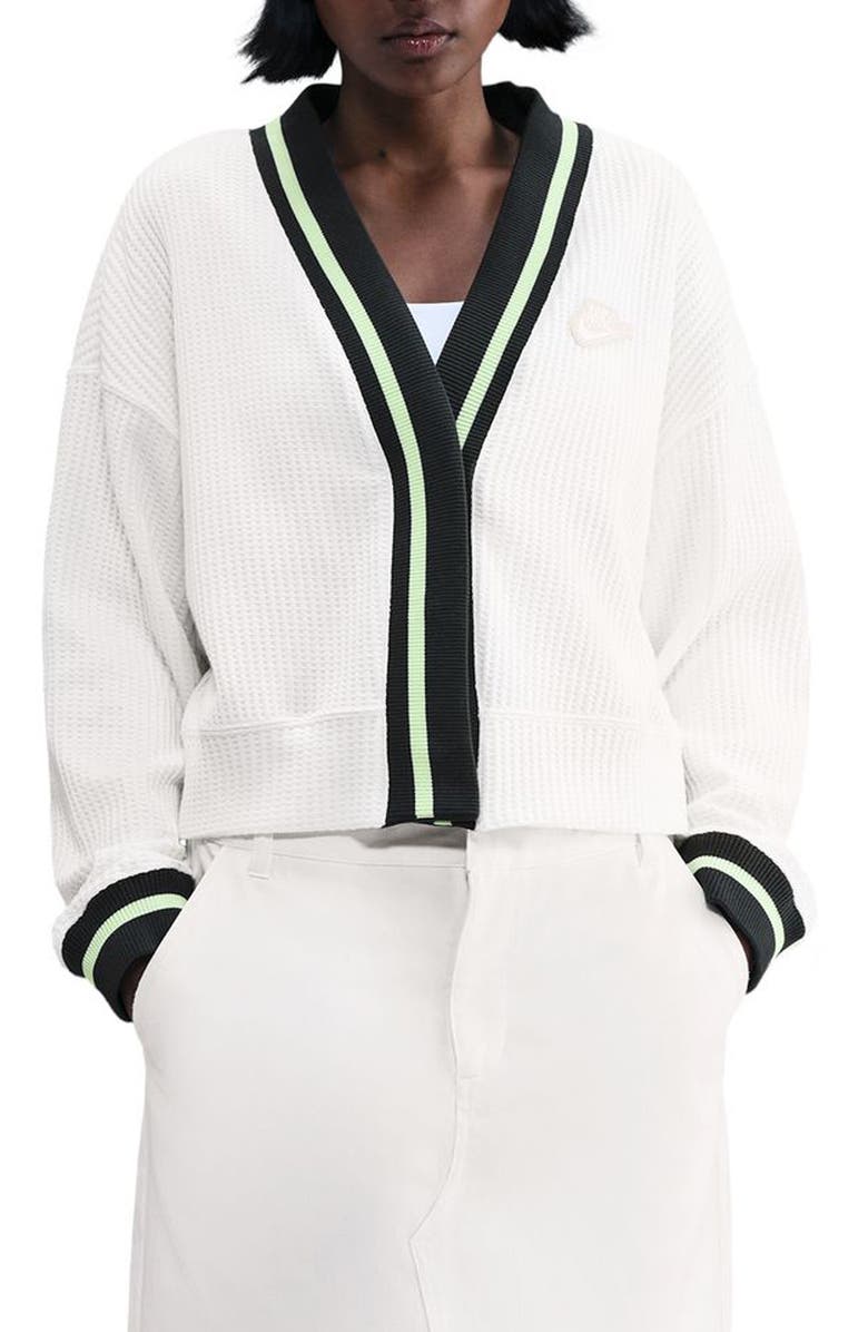 Nike Prep Waffle Stitch Cardigan, Main, color, 133 Sail
