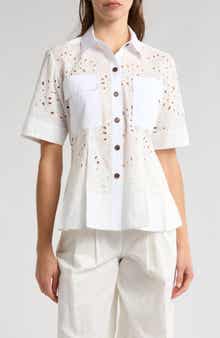 Derek Lam 10 Crosby Cilou Eyelet Utility Shirt