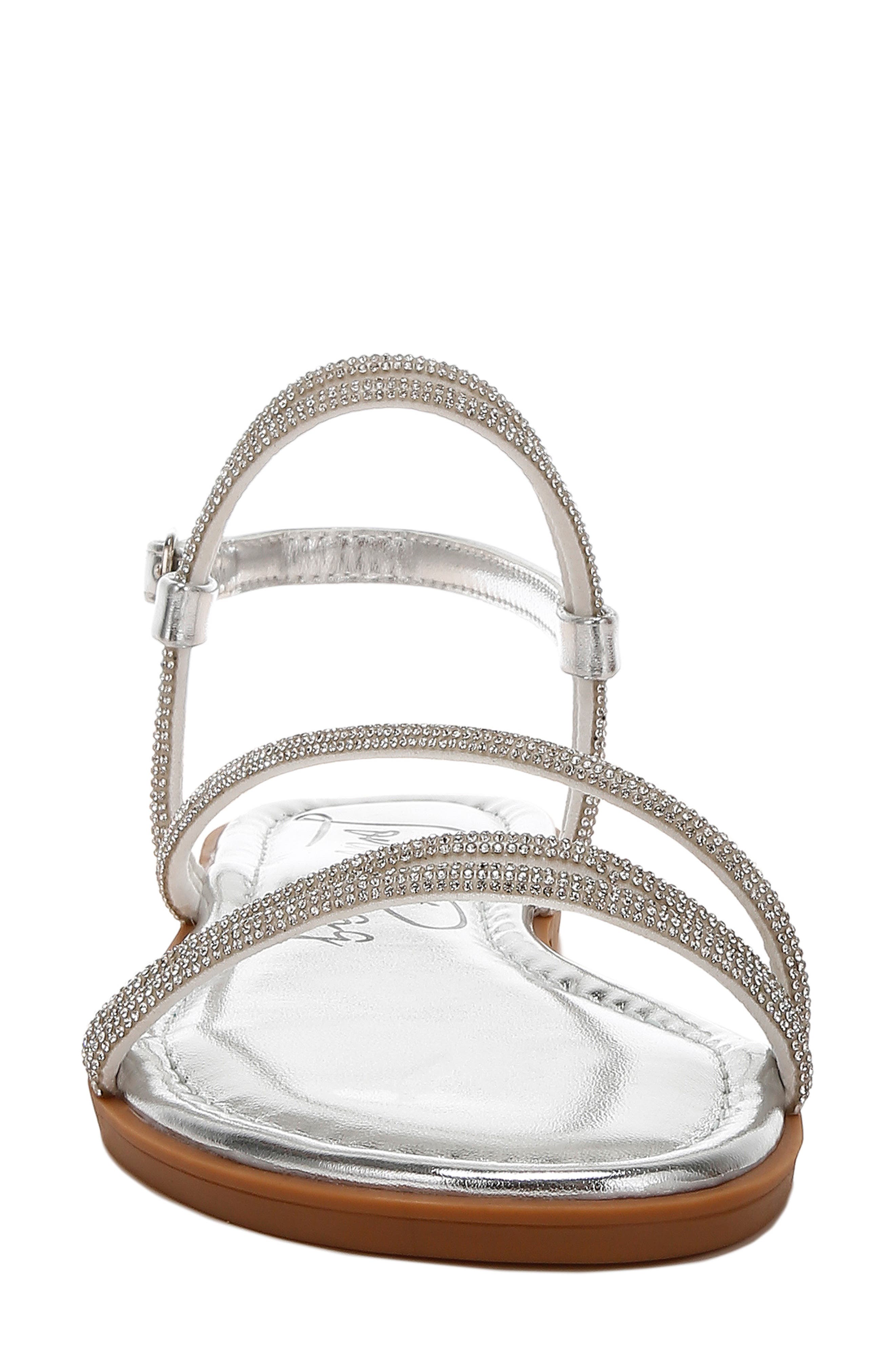 LONDON RAG Bawley Crystal Embellished Flat, Alternate, color, Silver