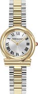 FERRAGAMO Gancini Twisted Two-Tone Bracelet Watch, 28mm