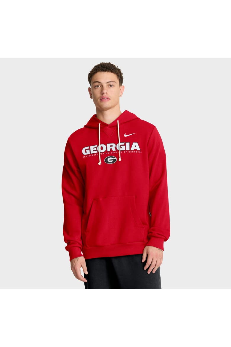 Men's Nike Red Georgia Bulldogs 2025 Sideline Standard Issue Dri-FIT Hoodie, Main, color, Red