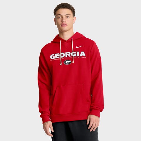 Men's Nike Red Georgia Bulldogs 2025 Sideline Standard Issue Dri-FIT Hoodie