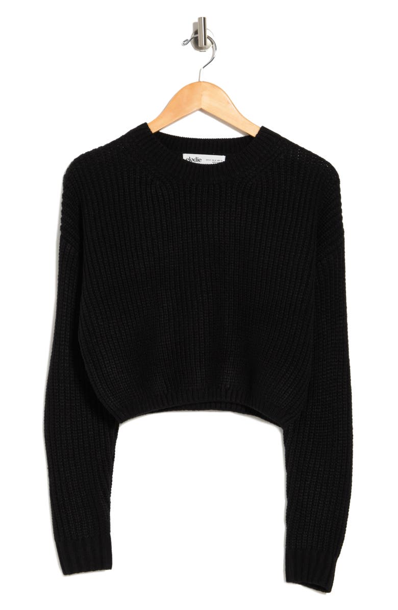 Elodie Crewneck Cropped Sweater, Alternate, color, 