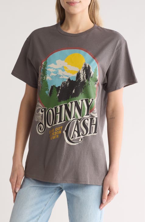 Johnny Cash Cotton Graphic T-Shirt