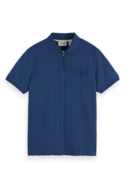 Popcorn Piqué Zip Polo