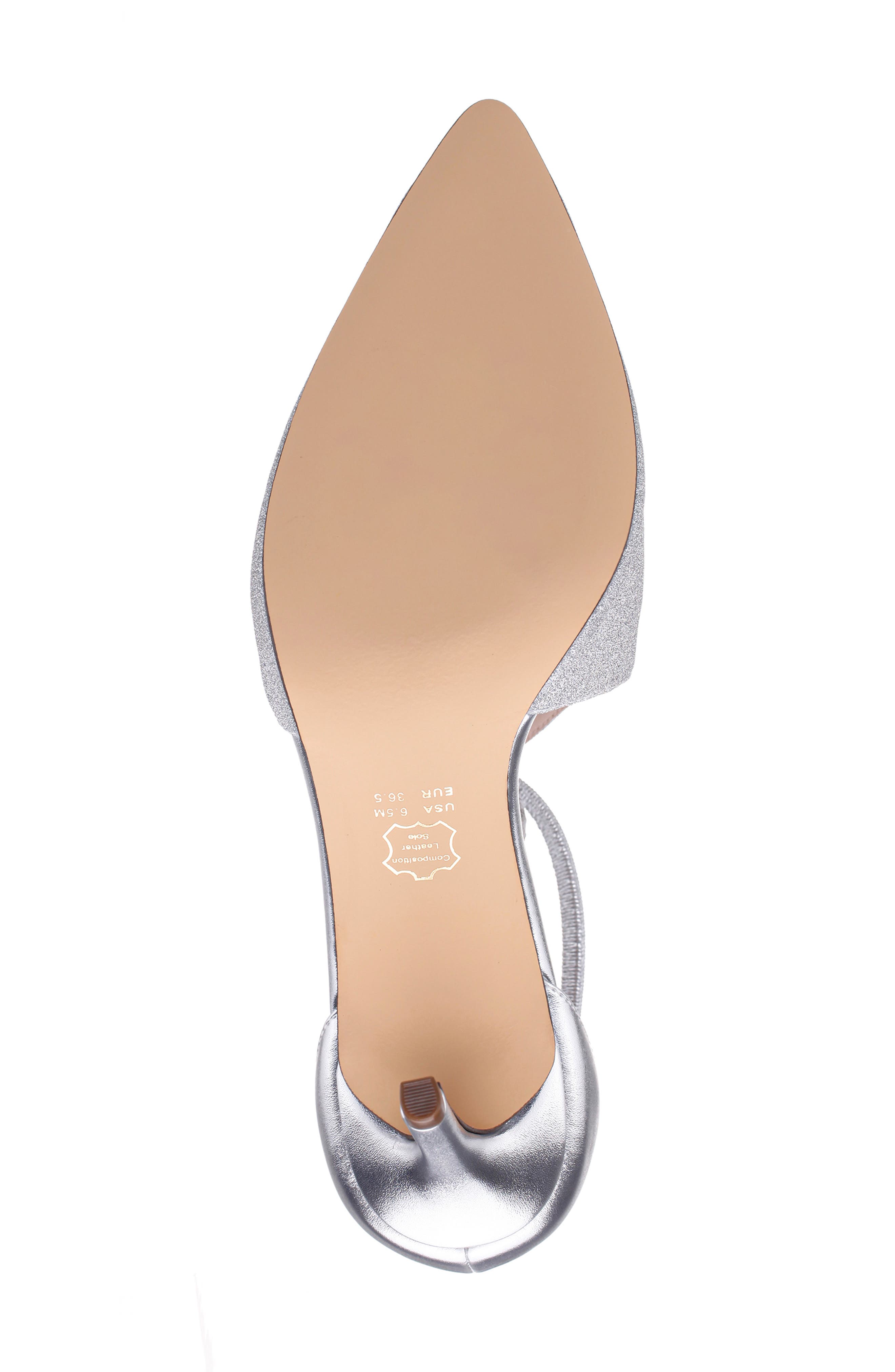 Nina Neoma Pointed Toe Pump, Alternate, color, Silver