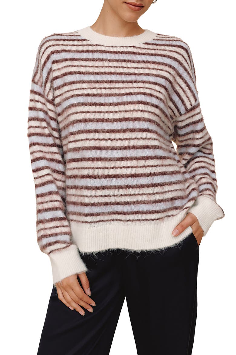Stripe Sweater, Main, color, FROSTY STRIPE