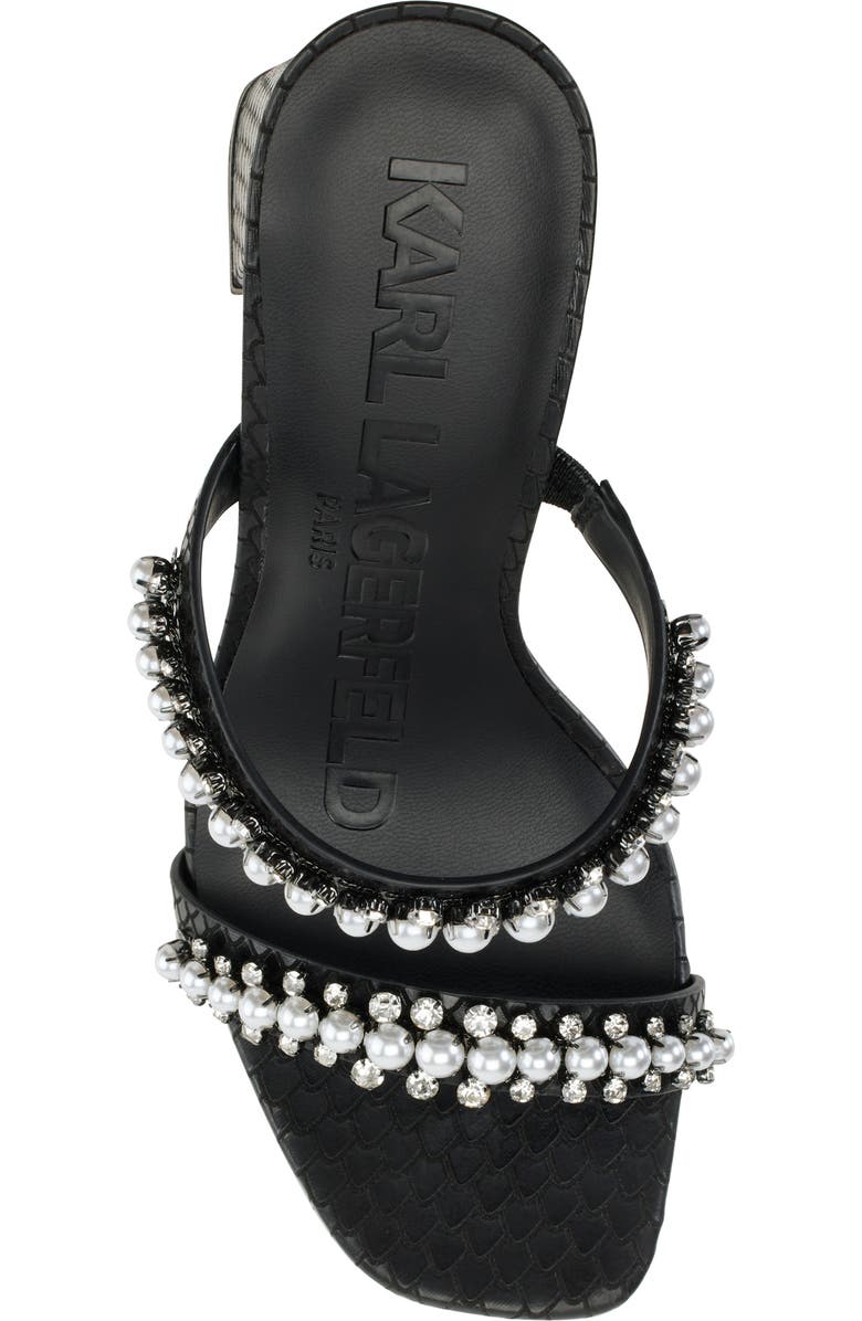 KARL LAGERFELD PARIS Rayan Rhinestone Block Heel Sandal, Alternate, color,