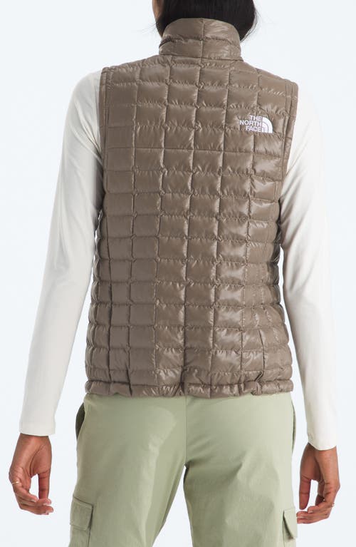 The North Face Thermoball Windproof Water Repellent Packable Quilted Vest In Brown