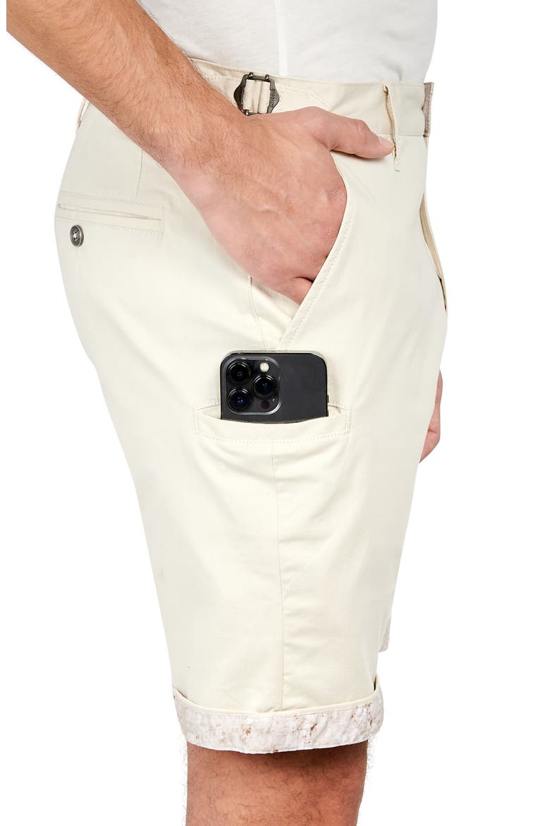 Slim Fit Solid Flat Front Shorts, Alternate, color, ECRU