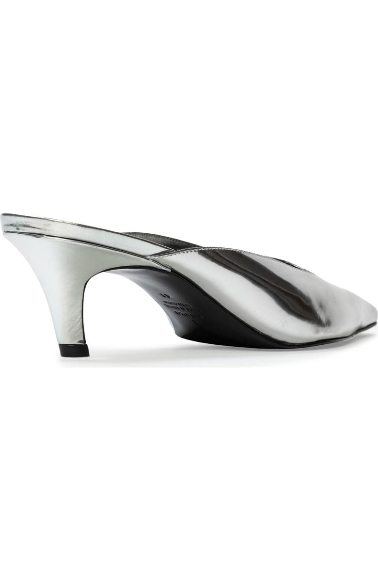 BLACK SUEDE STUDIO Logan Kitten Heel Mule, Alternate, color, Silver